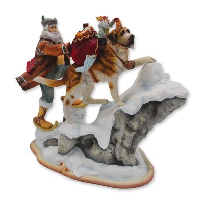 Sale Photo Thumbnail #136: Maruri USA LE Santa's World Travels "Trusted Friend" Sculpture, 1996