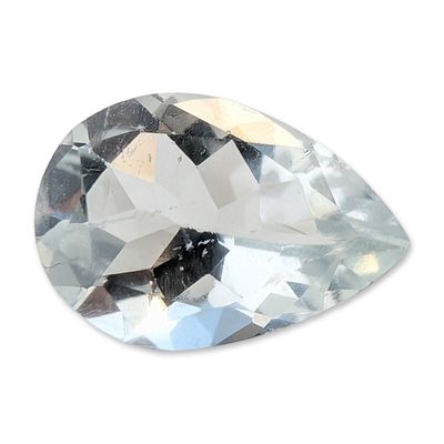 Sale Photo Thumbnail #378: Pear Cut Pale Blue Aquamarine Gemstone