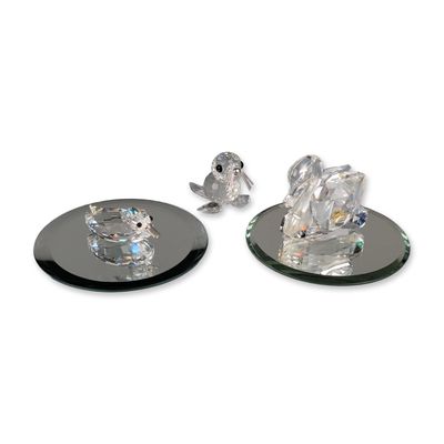 Sale Photo Thumbnail #116: 3pc Swarovski Silver Crystal Animal Figurines