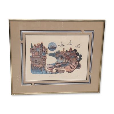 Sale Photo Thumbnail #34: Amram Ebgi (Moroccan, b. 1939), The City of Jaffa Limited Ed. Print