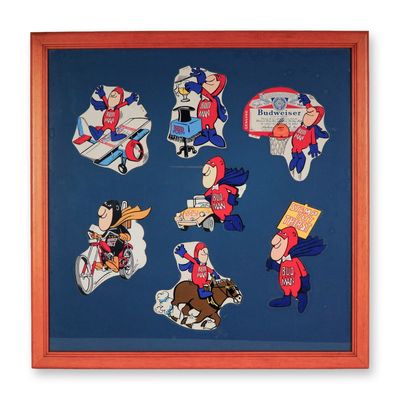 Sale Photo Thumbnail #324: Budweiser Bud Man Vintage Advertising Collage with Cutouts