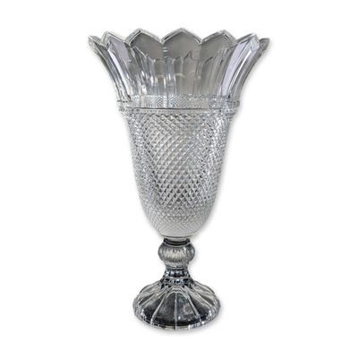 Sale Photo Thumbnail #246: In the Style of Godinger Cut Crystal Footed Urn Vase
