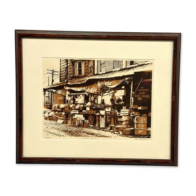 Sale Photo Thumbnail #81: Robert Ehrlich (American, b.1974) and Linda Sacco Silkscreen, Italian Market