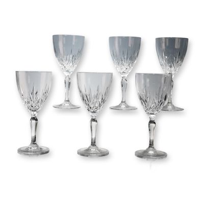 Sale Photo Thumbnail #263: 6pc Crystal Wine Glasses