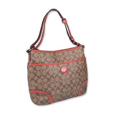 Sale Photo Thumbnail #124: Coach Peyton Signature Khaki Canvas File Bag