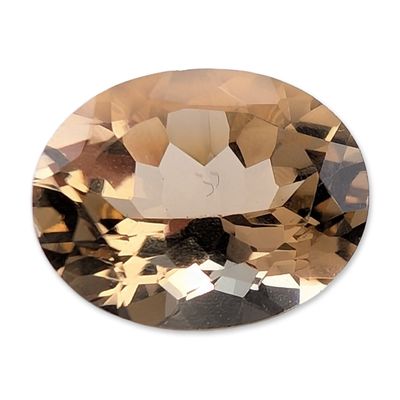 Sale Photo Thumbnail #189: Faceted Oval Mixed Cut Champagne Peach Quartz Gemstone