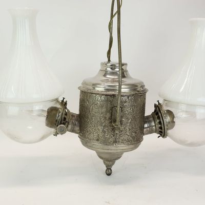 Sale Photo Thumbnail #231: Antique Double Arm Angle Lamp