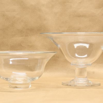 Sale Photo Thumbnail #166: Two Simon Pearce Colorless Glass Table Articles