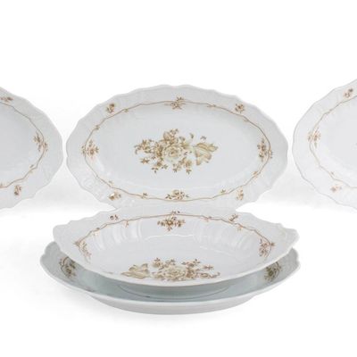 Sale Photo Thumbnail #119: Five Hutschenreuther Dresden Meersburg Serving Platters