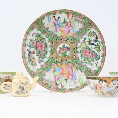 Sale Photo Thumbnail #351: Group of Assorted Asian Table Articles