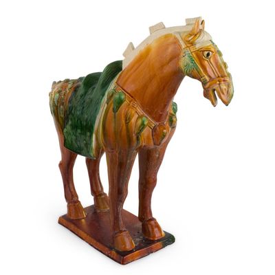 Sale Photo Thumbnail #369: Tang Dynasty Style Sancai Glazed Porcelain Horse