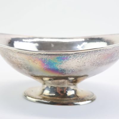 Sale Photo Thumbnail #31: Arts and Crafts Style Hand Hammered Eicher Sterling Silver Bowl