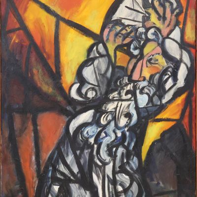 Sale Photo Thumbnail #282: Abstract Moses, Oil on Canvas