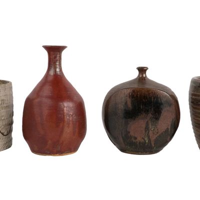 Sale Photo Thumbnail #115: Four Art Pottery Table Articles