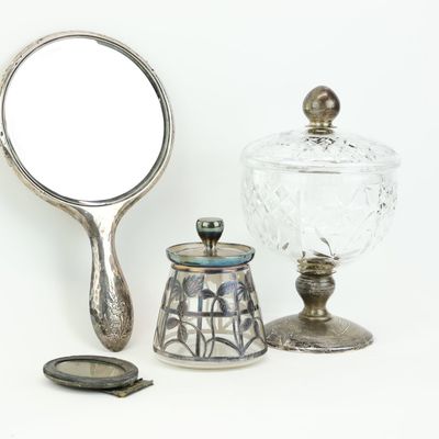 Sale Photo Thumbnail #50: J.W. Benson Sterling Silver Hand Mirror
