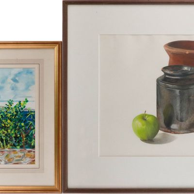 Sale Photo Thumbnail #287: B. Barley, Marine Landscape, Watercolor