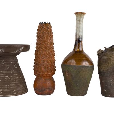 Sale Photo Thumbnail #117: Four Art Pottery Table Articles