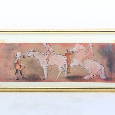 Sale Photo Thumbnail #262: Edward Klauk Circus Riders and Horses Silkscreen Limited Edition
