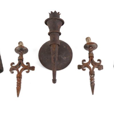 Sale Photo Thumbnail #174: Pair of Baroque Style Cast-and-Wrought Iron Brackets