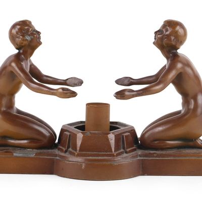Sale Photo Thumbnail #189: Frankart Style Art Deco Figural Table Lamp