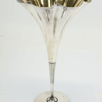 Sale Photo Thumbnail #28: Tiffany & Co Makers Sterling Silver Trumpet Vase