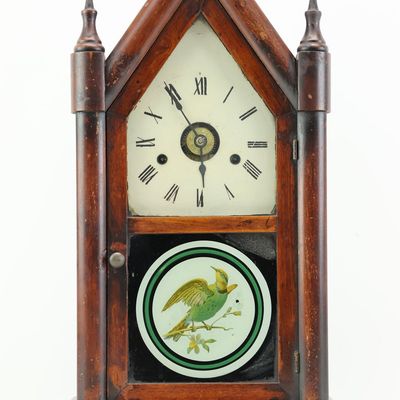Sale Photo Thumbnail #275: Seth Thomas Mahogany Steeple Clock