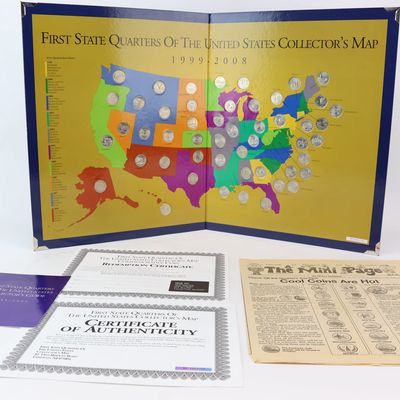 Sale Photo Thumbnail #97: 1999-2008 First State Quarter Set in Map