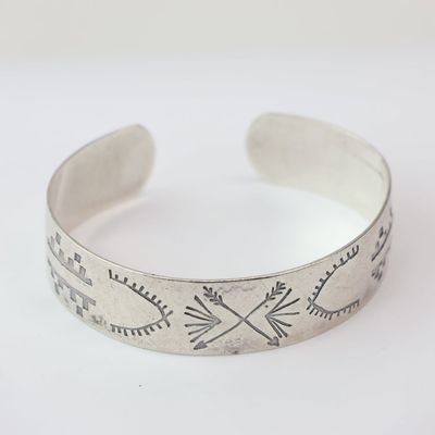 Sale Photo Thumbnail #76: Vintage Navajo Sterling Silver Cuff Bracelet