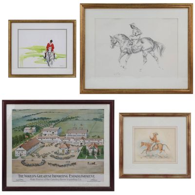 Sale Photo Thumbnail #286: Horse and Jockey, Pencil on Paper