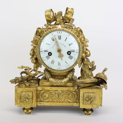 Sale Photo Thumbnail #169: Louis XVI Style Gilt Metal Mantel Clock