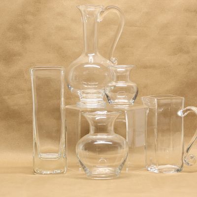 Sale Photo Thumbnail #161: Five Simon Pearce Glass Table Articles