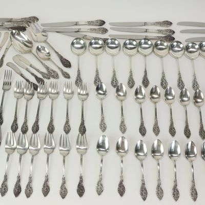 Sale Photo Thumbnail #49: Reed and Barton "Florentine Lace" Sterling Silver Flatware