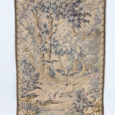 Sale Photo Thumbnail #178: Vintage Aubusson Style Verdure Tapestry