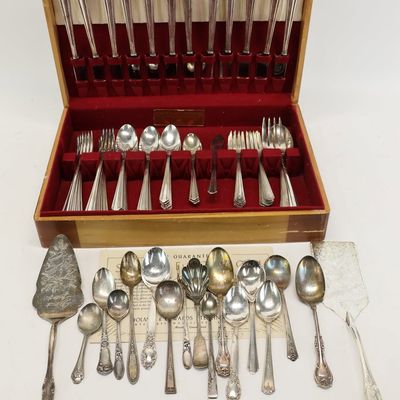 Sale Photo Thumbnail #69: Partial Set of Holmes & Edwards Silver Plated Flatware Service