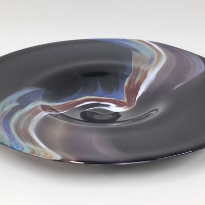 Sale Photo Thumbnail #402: Vintage Ira Sapir Hand Blown Studio Art Glass Charger