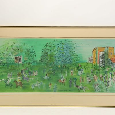 Sale Photo Thumbnail #310: Vintage Raoul Dufy Ascot Colored Lithograph