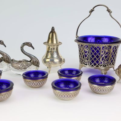 Sale Photo Thumbnail #60: Group of Assorted Silver Table Articles