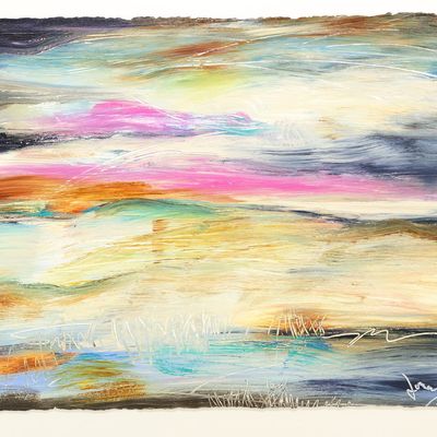 Sale Photo Thumbnail #272: Jonas Gerard 1941-2020 Vista # 17 Oil on Paper