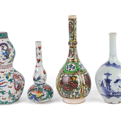 Sale Photo Thumbnail #357: Five Asian Porcelain Vases