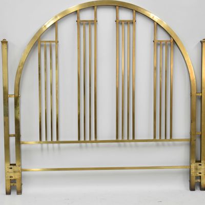 Sale Photo Thumbnail #389: Art Deco Style Modern Brass Headboard