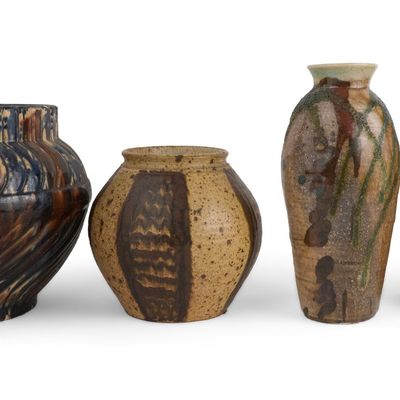 Sale Photo Thumbnail #118: Four Art Pottery Table Articles