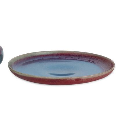 Sale Photo Thumbnail #371: Three Junyao Glazed Porcelain Table Articles