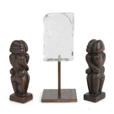 Sale Photo Thumbnail #278: German Becerra, 1928-2021, Two Figures Embracing, Bronze