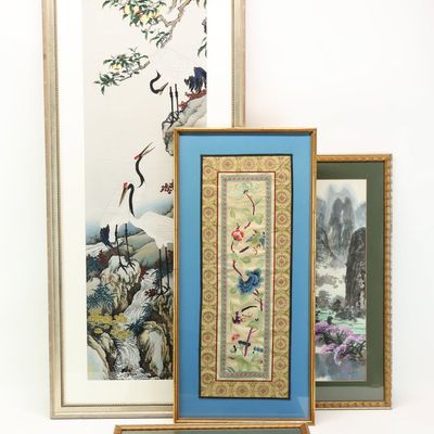 Sale Photo Thumbnail #338: Group of Assorted Asian Artwork