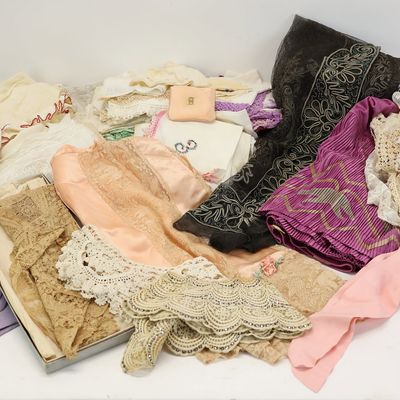 Sale Photo Thumbnail #107: Vintage Group of Assorted Ladies' Undergarments and Handkerchiefs