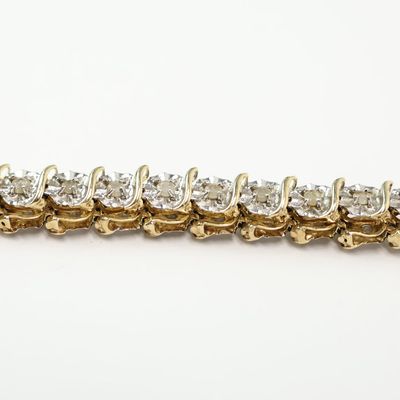 Sale Photo Thumbnail #86: 10K Yellow & White Gold Diamond Bracelet