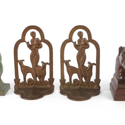 Sale Photo Thumbnail #196: Three Art Deco Figural Bookends