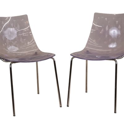 Sale Photo Thumbnail #385: Pair of Calligaris "Ice" Acrylic Chairs