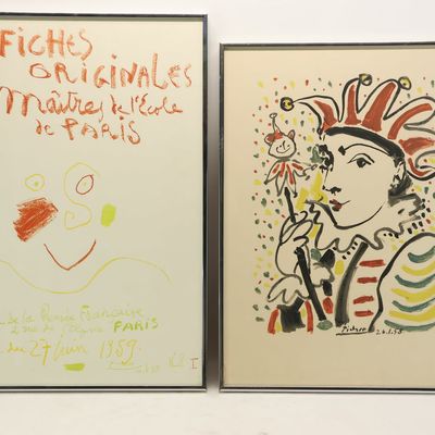 Sale Photo Thumbnail #312: 2 French Vintage After Pablo Picasso Lithographs