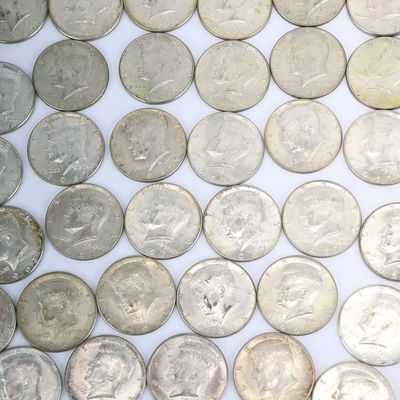 Sale Photo Thumbnail #103: Group of 73 Assorted Kennedy Half Dollars